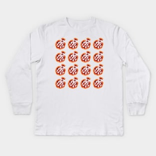 Pizza Pattern Kids Long Sleeve T-Shirt